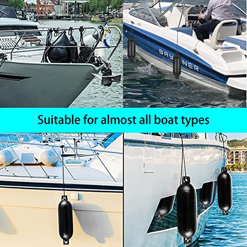 Black Boat Fender Set for Marine Use