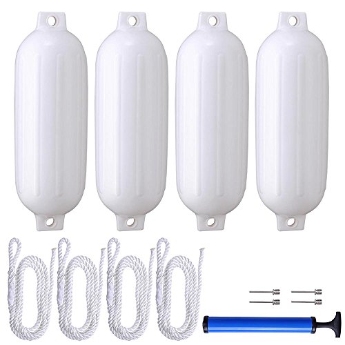 4 Pack Inflatable Boat Fenders Kit