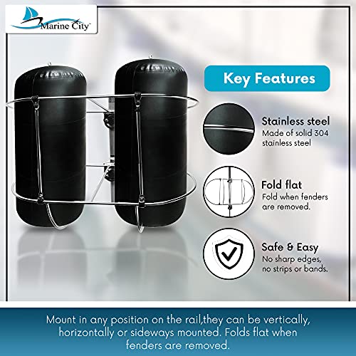 Stainless-Steel Durable Fender Rack for Marine Use