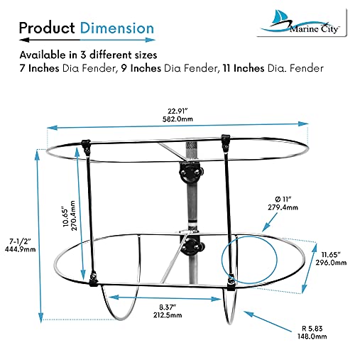 Stainless-Steel Durable Fender Rack for Marine Use