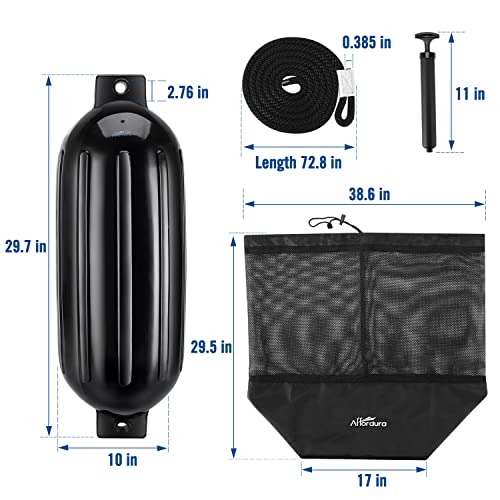 Affordura Boat Fender 4 Pack Inflatable Bumpers