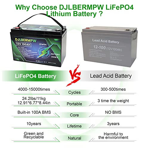 12V 100Ah Lithium Marine Battery with BMS