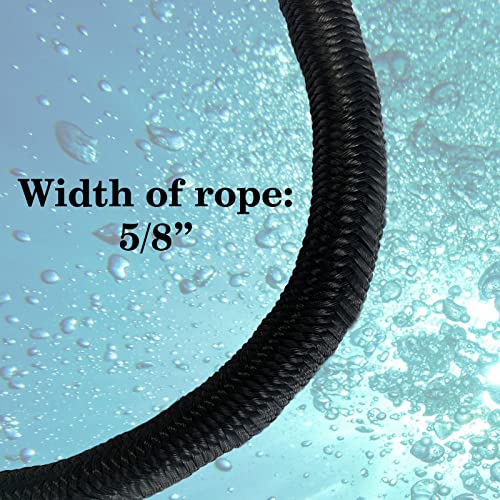 Bungee Dock Line with Stainless Steel Clips (8 words)