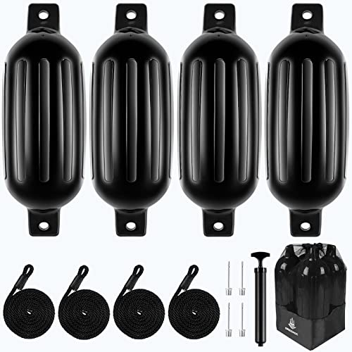 Inflatable Boat Fenders with Ropes and Storage Bag