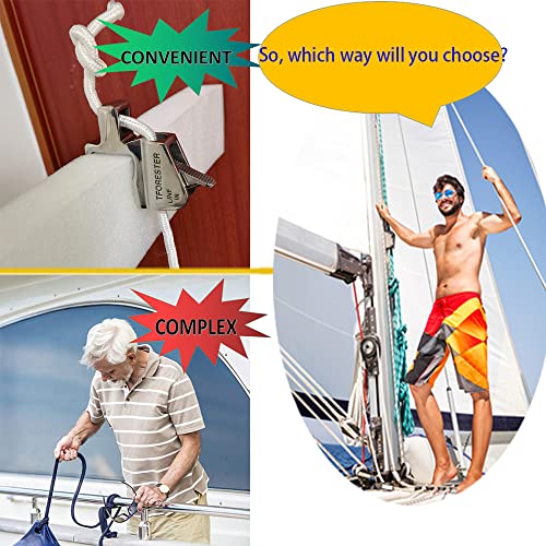 Adjustable Pontoon Boat Fender Cleat with One Hand Clip