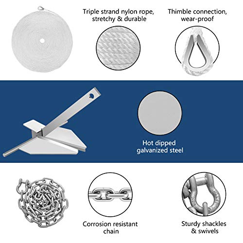 Marine Anchor Kit with 8.5 lb Fluke Anchor