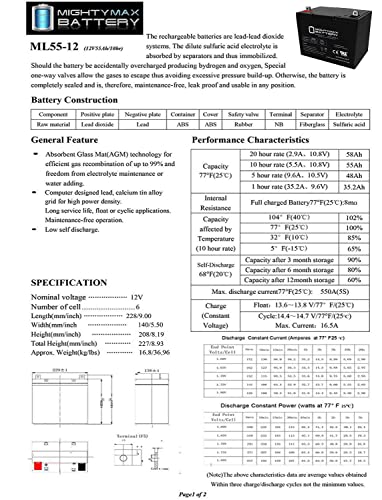 55Ah 12V Deep Cycle Marine Battery