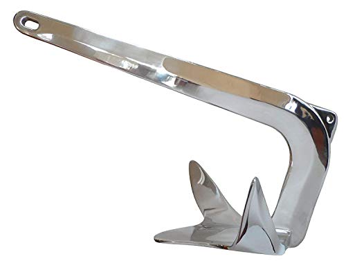 Polished marine-grade Bruce Claw anchor (33lbs/15kg)