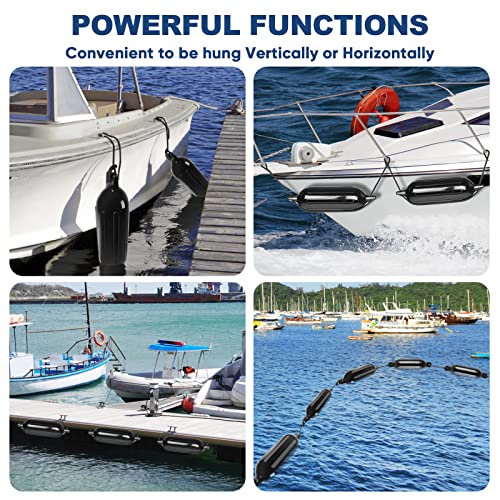Inflatable Boat Fenders with Ropes and Storage Bag