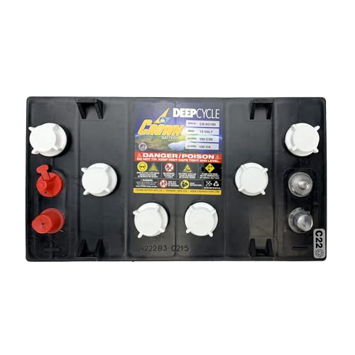 4 Pack Crown CR-GC150 Marine Golf Cart Batteries