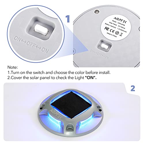 AGPTEK Solar Dock Lights 12 Pack