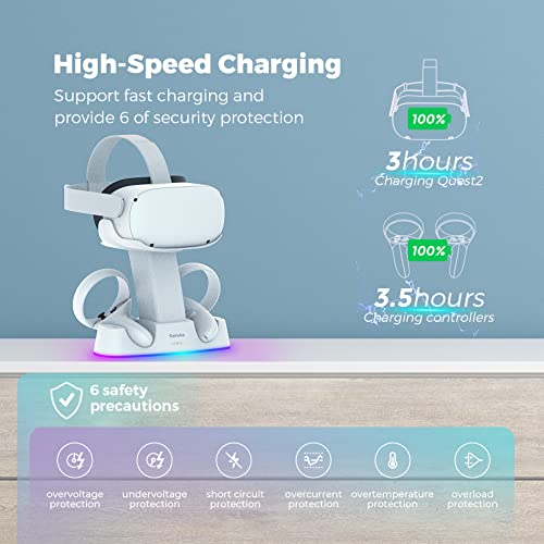 RGB Charging Dock for Meta Quest 2 VR