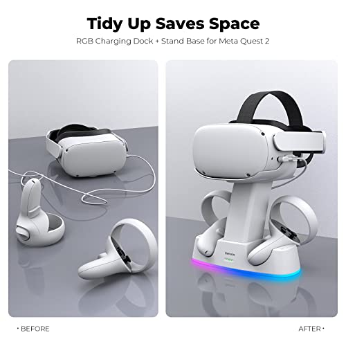 RGB Charging Dock for Meta Quest 2 VR