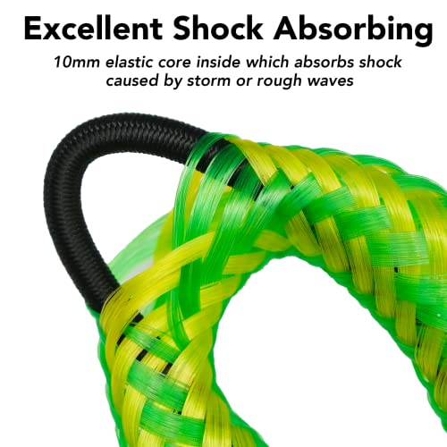 Green 3ft Bungee Dock Lines for Boats