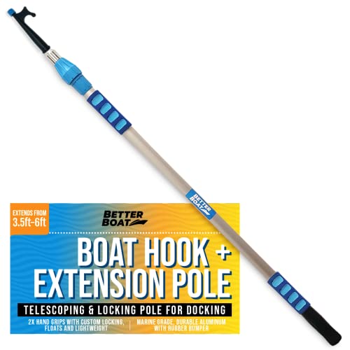 Telescoping Boat Hook Pole with Adapters