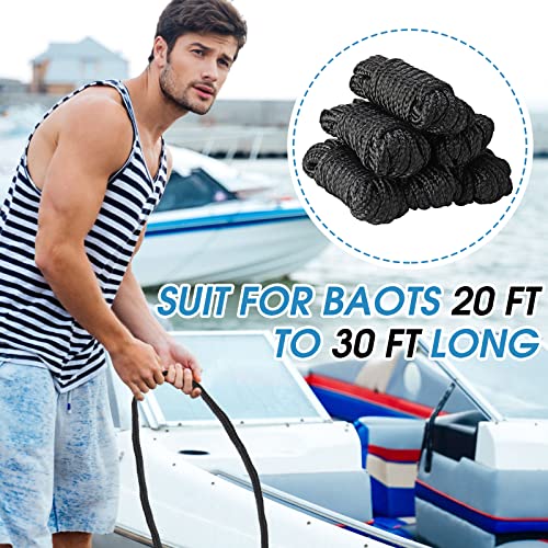 Marine Grade Double Braided Dock Lines 8pc Set