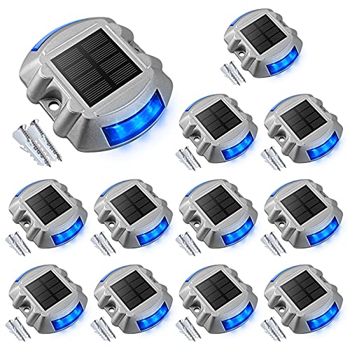 VOLISUN Solar Dock Lights (Blue) - 12 Pack
