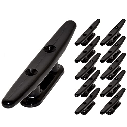 10-Pack Black Nylon 6" Boat Cleats