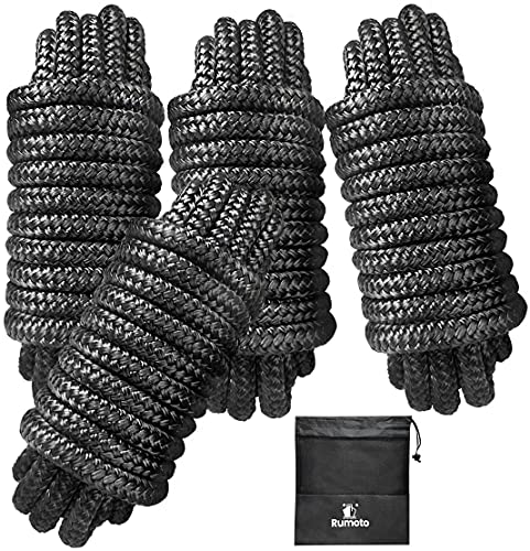 Marine Dock Rope with Storage Bag, 4-Pack