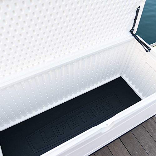 Lifetime 60348 Marine Dock, 130 Gallon Deck Box, Arctic White
