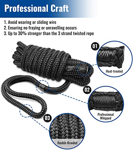 Marine Dock Rope with Storage Bag, 4-Pack