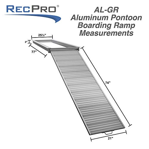 Aluminum Pontoon Boat Loading Ramp - 600lb Capacity