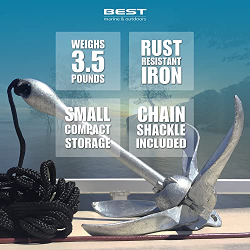 Marine Folding Anchor Kit for Watercraft