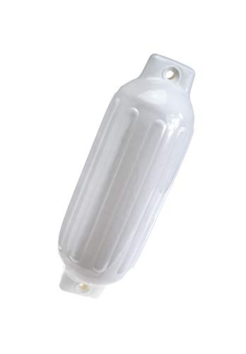White Ribbed Boat Fender - 8.5" X 27
