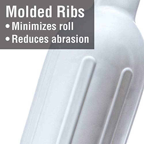 White Ribbed Boat Fender - 8.5" X 27