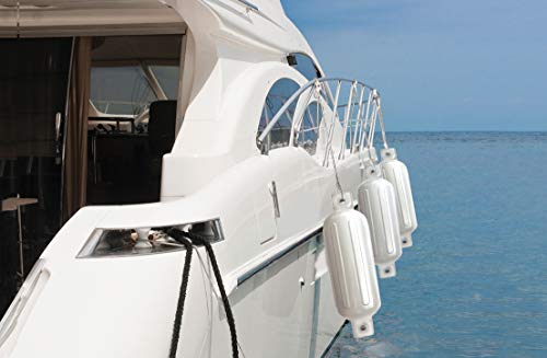 White Ribbed Boat Fender - 8.5" X 27