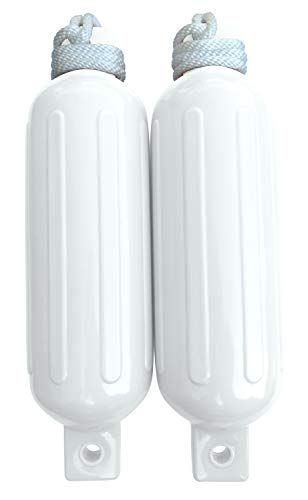 Marine Dolphin Fender Set - 5.5"x20", White