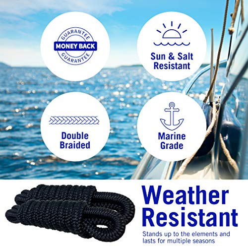 Marine Boat Fender Lines: Double Braided Nylon 6ft