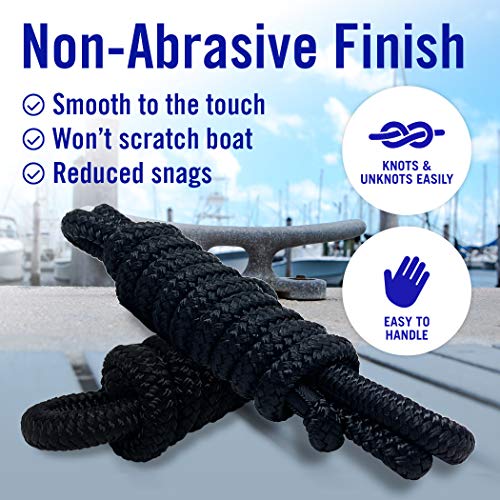 Marine Boat Fender Lines: Double Braided Nylon 6ft