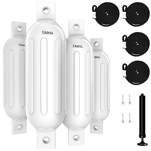 Askill 4-Pack White Boat Fenders