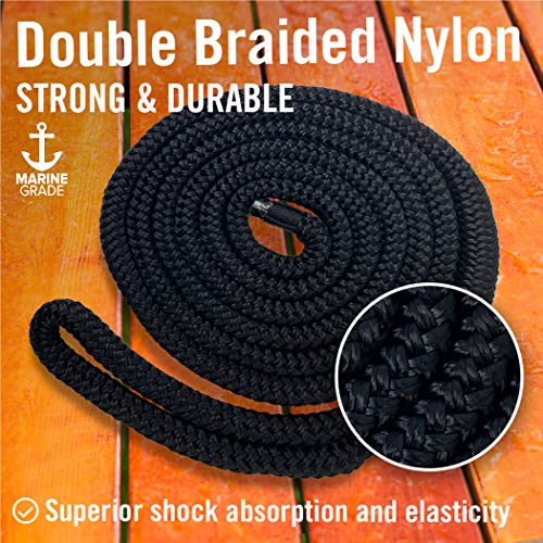 Marine Boat Fender Lines: Double Braided Nylon 6ft