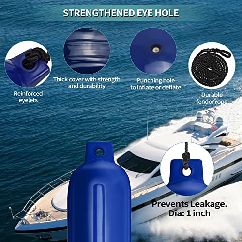 Inflatable Ribbed Boat Fender 4-Pack