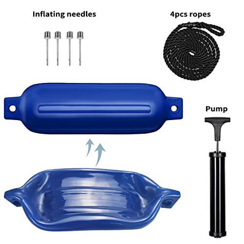 Inflatable Ribbed Boat Fender 4-Pack