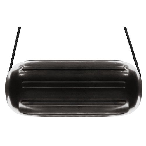 4 Black Ribbed Boat Fenders 10" x 28