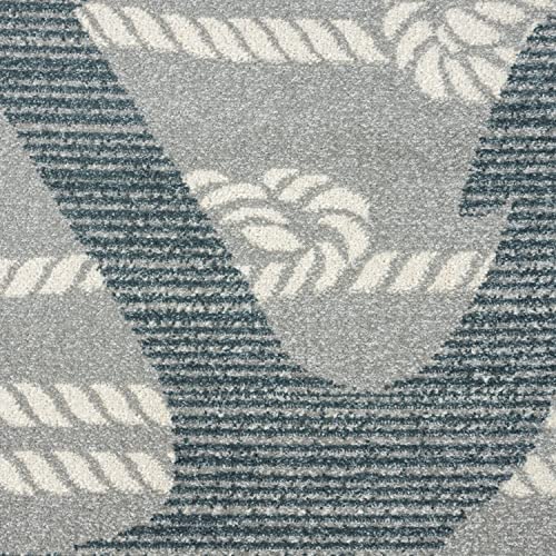 Coastal Marine Anchor Rug (Grey/Ivory)