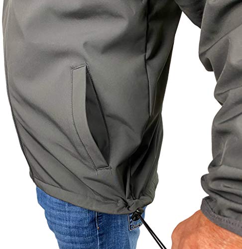 USA-made Marine Eagle Globe Anchor jacket (Charcoal Grey, XXL)