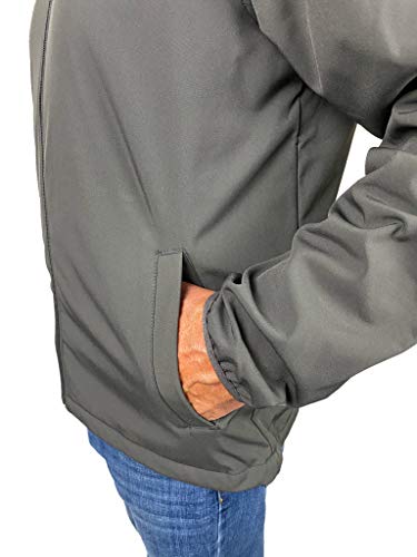 USA-made Marine Eagle Globe Anchor jacket (Charcoal Grey, XXL)