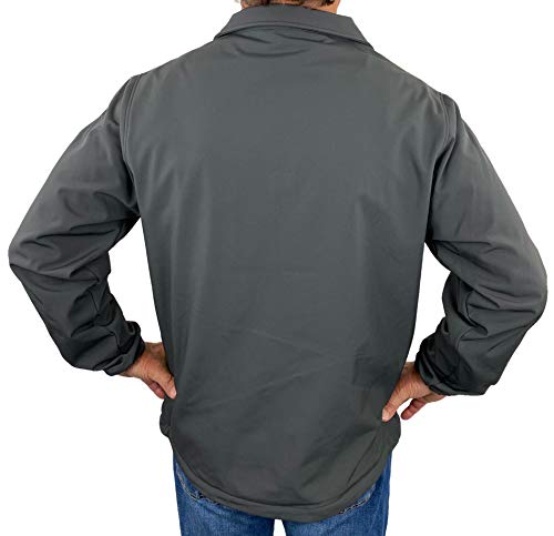 USA-made Marine Eagle Globe Anchor jacket (Charcoal Grey, XXL)