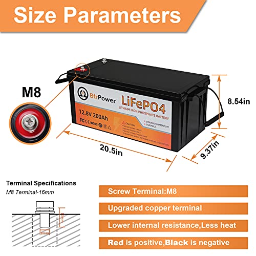 12V 200Ah LiFePO4 Marine Battery Set