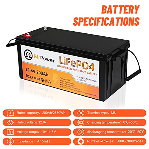 12V 200Ah LiFePO4 Marine Battery Set