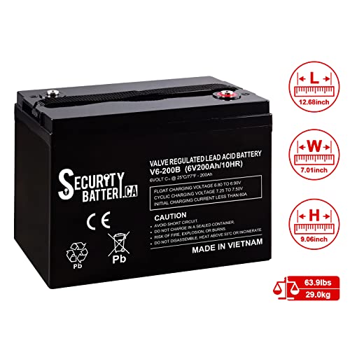 Marine 6V 200Ah AGM Security Battery