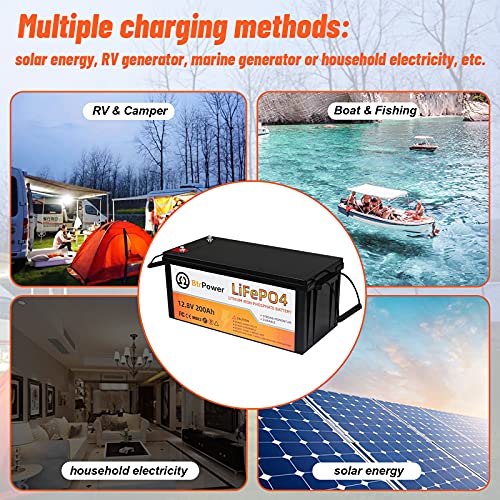 12V 200Ah LiFePO4 Marine Battery Set
