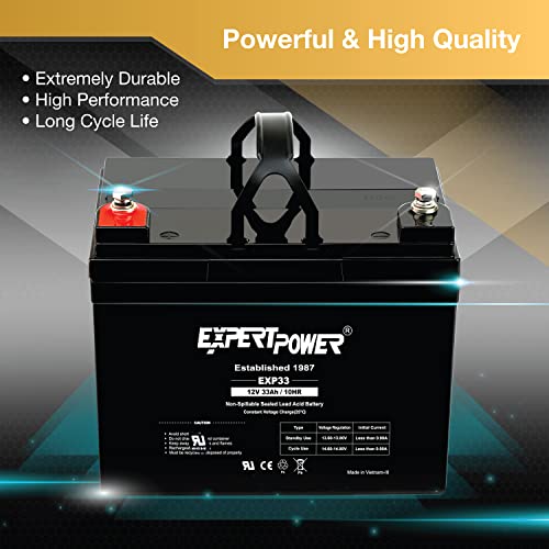 ExpertPower 12v 33ah Rechargeable Deep Cycle Battery [EXP1233 ]