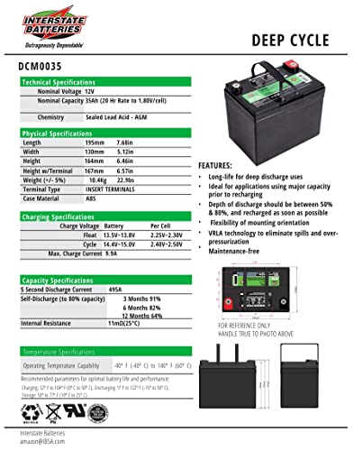 Marine AGM Battery for Mobility and RV