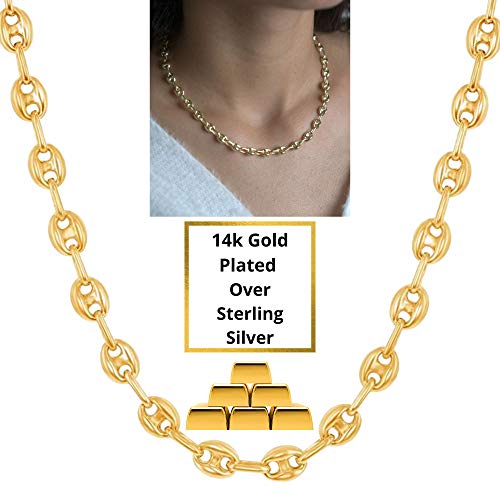 Gold Plated Anchor Chain Necklace for Women