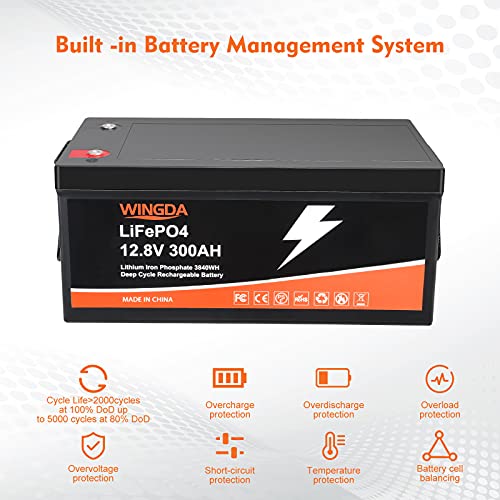 300Ah LiFePO4 Marine Battery with Built-in BMS